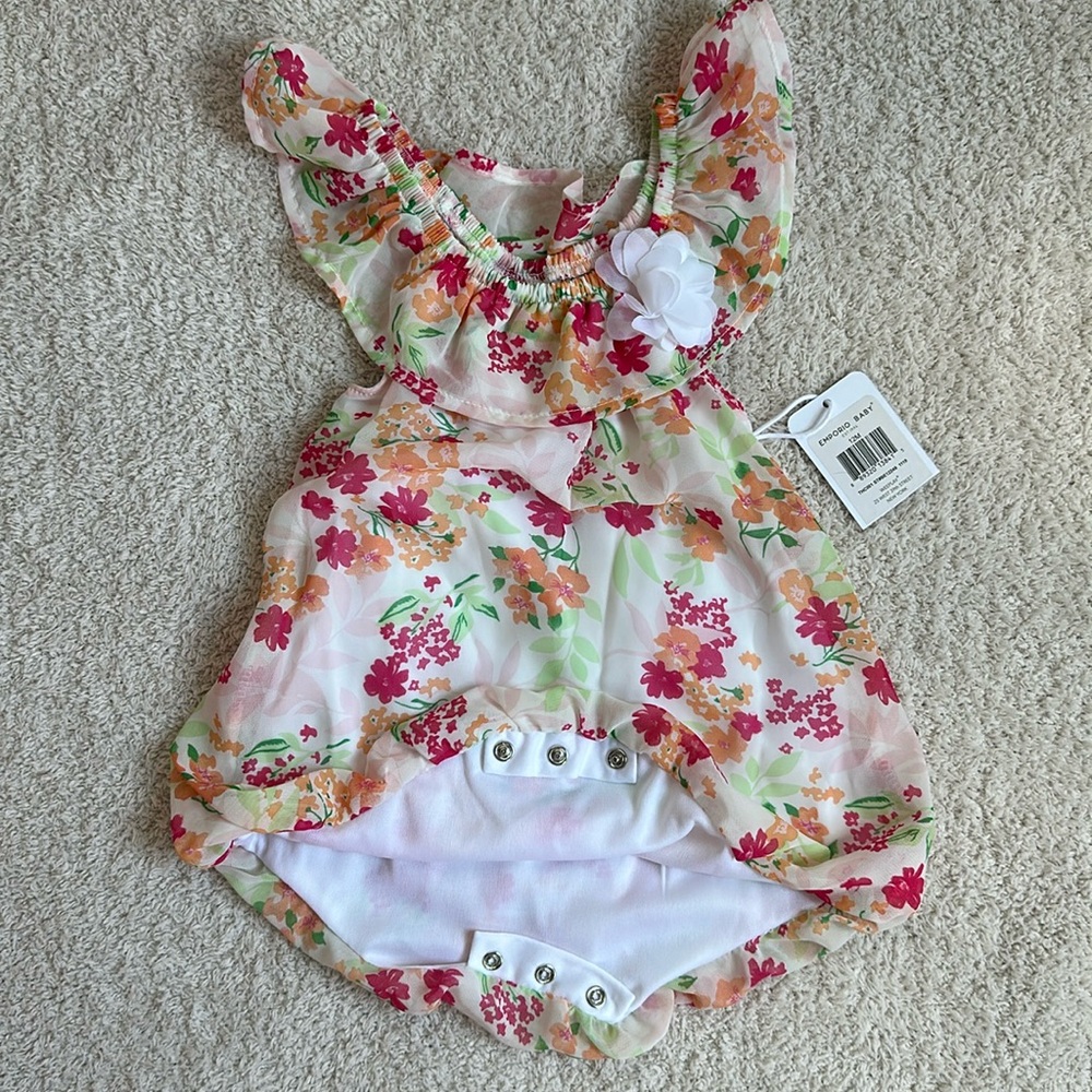 Floral Ruffle Kids Bodysuit